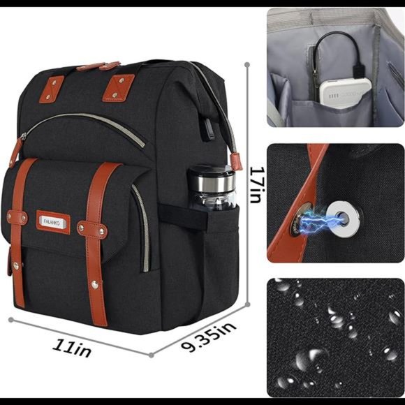 Travel Laptop Backpack, Doctor Teacher Work RFID Anti Theft Durable Laptops - Picture 4 of 6